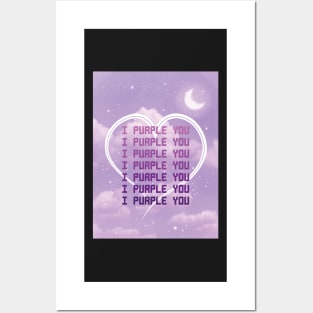 I Purple You (in a purple sky) Posters and Art